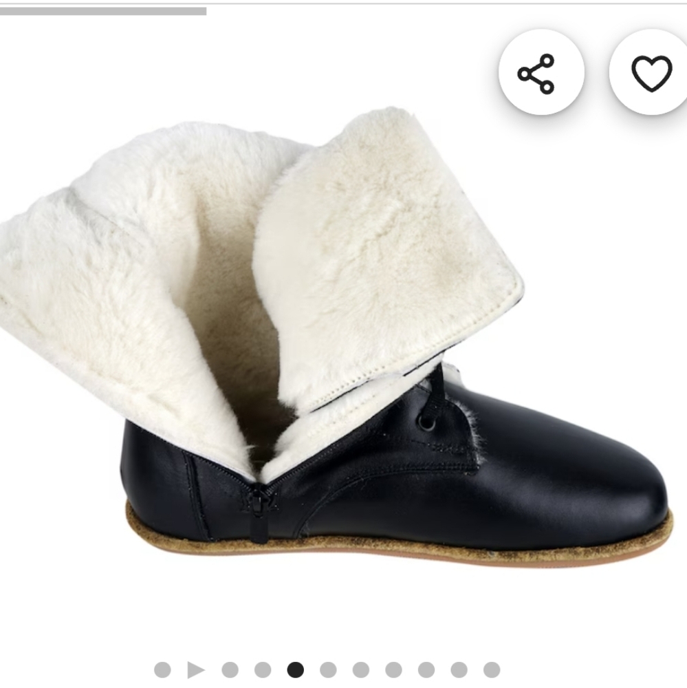 NWOB Aintap Leather/Shearling Lace-up Boot - Picture 3 of 12